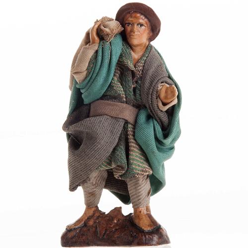 Uomo con sacco 8 cm presepe napoletano 1