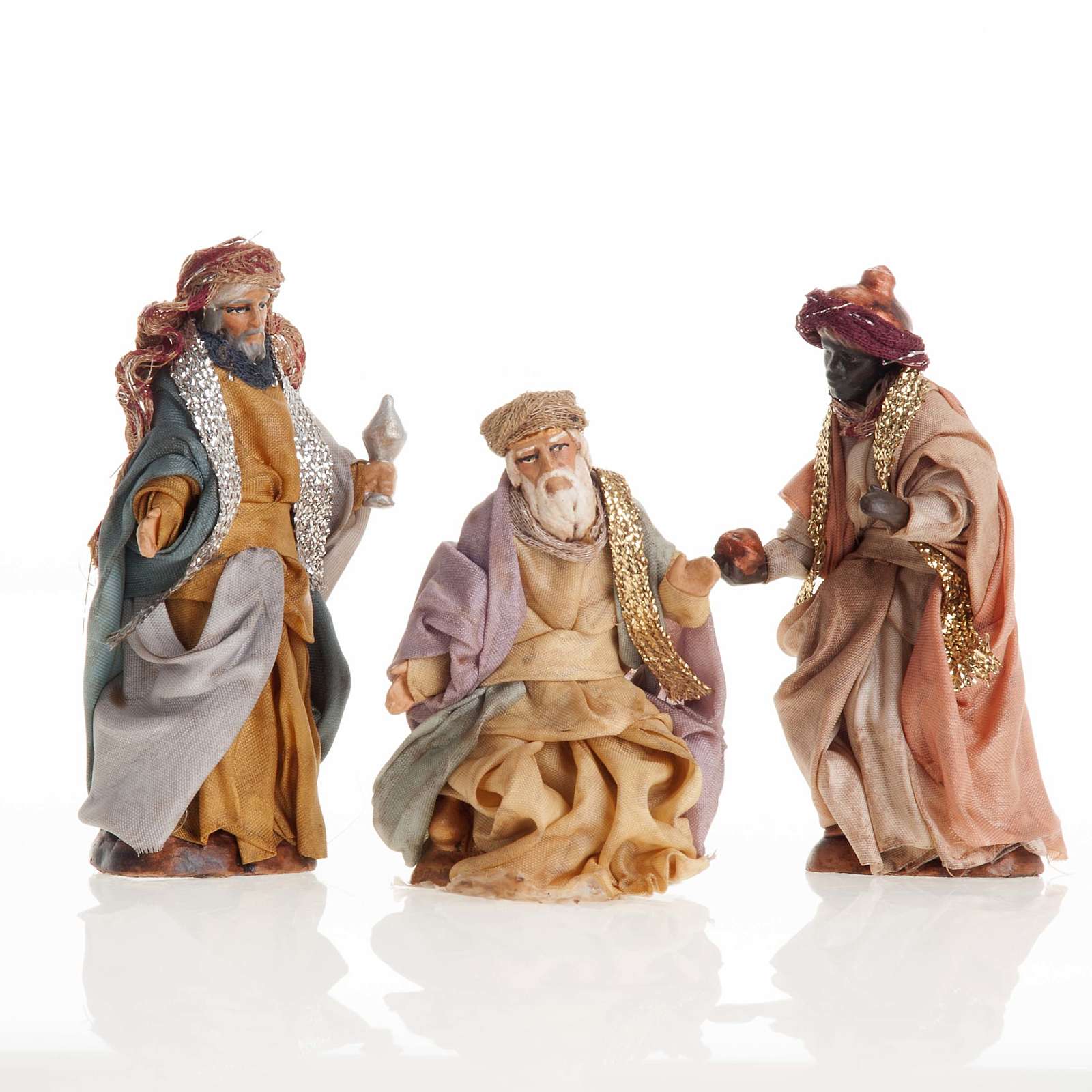 Tre Re Magi 8 cm presepe napoletano vendita online su HOLYART Tre Re Magi 8 cm presepe napoletano vendita online su HOLYART