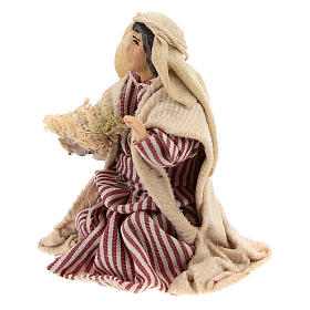 Neapolitan Nativity figurine, Kneeling beggar 8cm