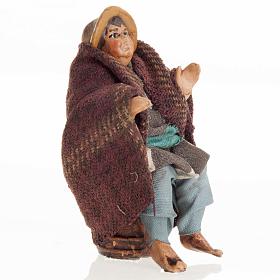 Neapolitan Nativity figurine, Sitting man 8cm