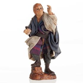 Uomo guarda lontano 8 cm presepe Napoli