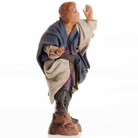 Uomo guarda lontano 8 cm presepe Napoli