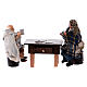 Neapolitan Nativity set, Card players 8cm with table s1