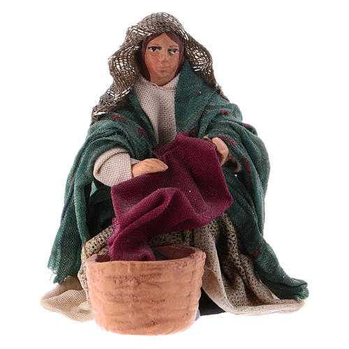 Neapolitan Nativity figurine, Washerwoman 8cm 1