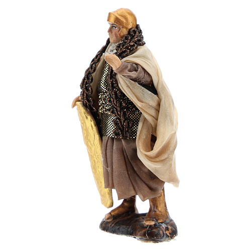 Neapolitan Nativity figurine, Warrior with shield 8cm 2