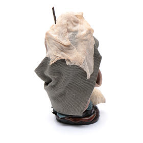 Mulher idosa com ovelha 8 cm presépio Nápoles