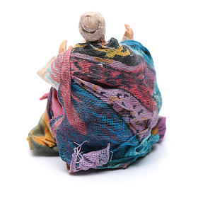 Anziana seduta 8 cm presepe Napoli