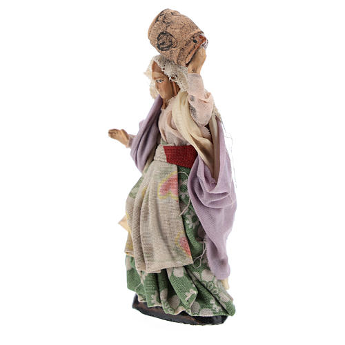 Neapolitan Nativity figurine, Woman with barrel 8cm 2