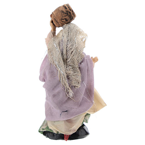 Neapolitan Nativity figurine, Woman with barrel 8cm 4