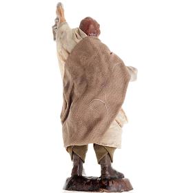 Homem com lanterna 8 cm presépio terracota Nápoles