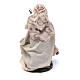 Mulher idosa com vassoura 8 cm presépio terracota Nápoles s2