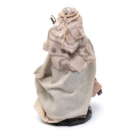 Neapolitan Nativity figurine, Old woman with broom 8cm