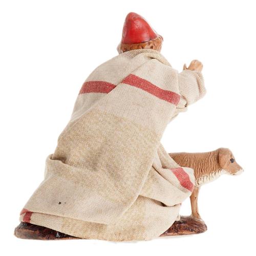 Neapolitan Nativity figurine, Child with dog 8cm 2