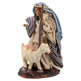 Neapolitan Nativity figurine, Man with goat 8cm