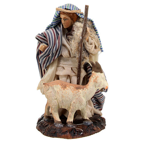 Neapolitan Nativity figurine, Man with goat 8cm 1