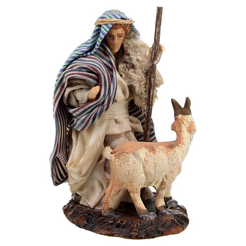 Neapolitan Nativity figurine, Man with goat 8cm 3