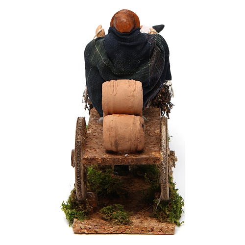 Neapolitan Nativity figurine, Man with cart and ox 8cm 4
