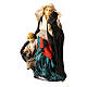 Neapolitan Nativity figurine, Woman with child 8cm s2