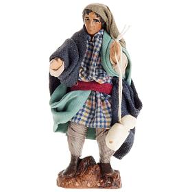 Neapolitan Nativity figurine, Man with cheese 8cm