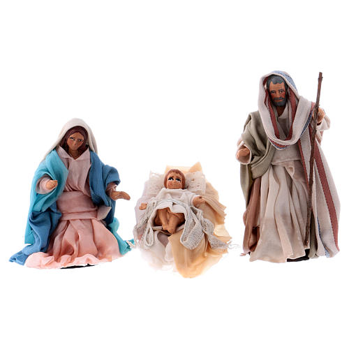 Neapolitan Nativity set, Holy family 8cm 1