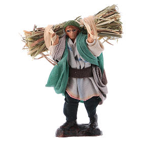 Neapolitan Nativity figurine, Peasant with straw 8cm