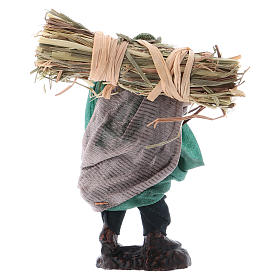 Neapolitan Nativity figurine, Peasant with straw 8cm