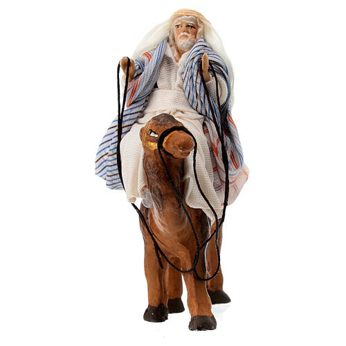 Homem árabe no camelo presépio napolitano terracota 8 cm 4