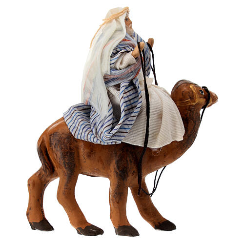 Homem árabe no camelo presépio napolitano terracota 8 cm 5