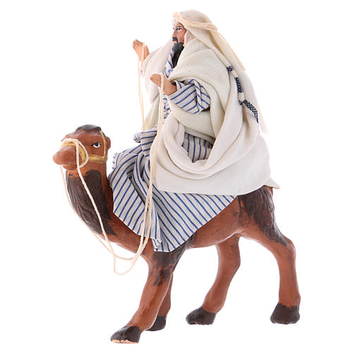 Neapolitan Nativity figurine, Arabian on camel 8cm 2