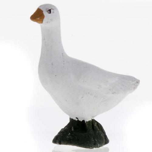 Neapolitan Nativity figurine, White goose 10cm 1
