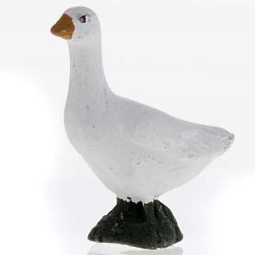Neapolitan Nativity figurine, White goose 10cm