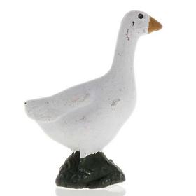 Neapolitan Nativity figurine, White goose 10cm
