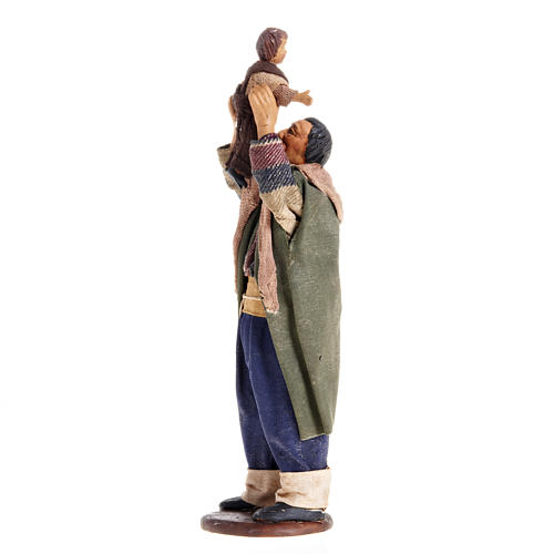 Nativity figurine man lifting up child 14cm 1