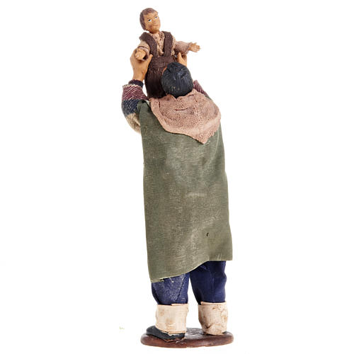 Homme avec enfant crèche napolitaine 14 cm 3