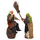Nativity scene figurines, drunk man and woman with broom 14cm s1