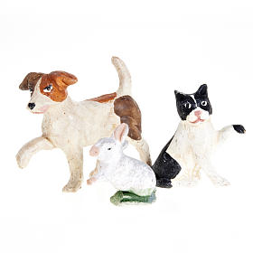 Nativity scene accessory courtyard animals 10 pcs 10cm