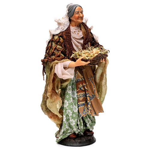 Neapolitan Nativity figurine, woman with egg basket, 30 cm 4