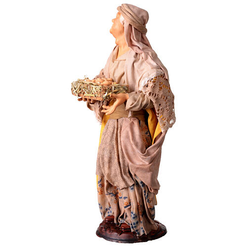 Neapolitan Nativity figurine, woman with egg basket, 30 cm 3