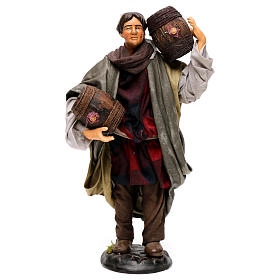 Neapolitan Nativity figurine, man with cask, 30cm