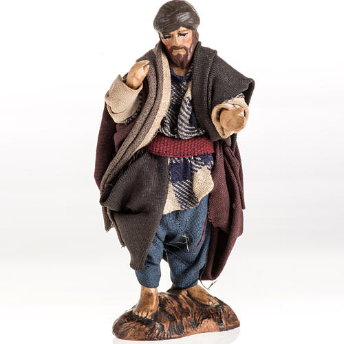 Neapolitan Nativity figurine, seller with turban, 8 cm 1