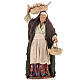Neapolitan Nativity figurine, old woman with eggs, 14 cm s1