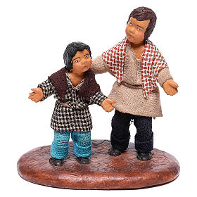 Coppia fanciulli 14 cm presepe napoletano