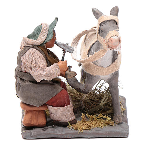Neapolitan Nativity figurine, horseshoer, 10 cm 1