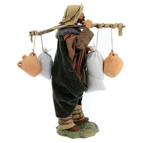 Neapolitan Nativity figurine, man with cloth bags, 24 cm 5