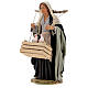 Neapolitan Nativity figurine, woman with hen cage, 24 cm s3