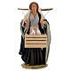 Neapolitan Nativity figurine, woman with hen cage, 24 cm s1