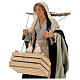 Neapolitan Nativity figurine, woman with hen cage, 24 cm s2