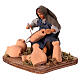 Neapolitan Nativity figurine, man repairing amphorae, 10 cm s2