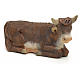 Boi terracota deitado 10 cm presépio Nápoles s1