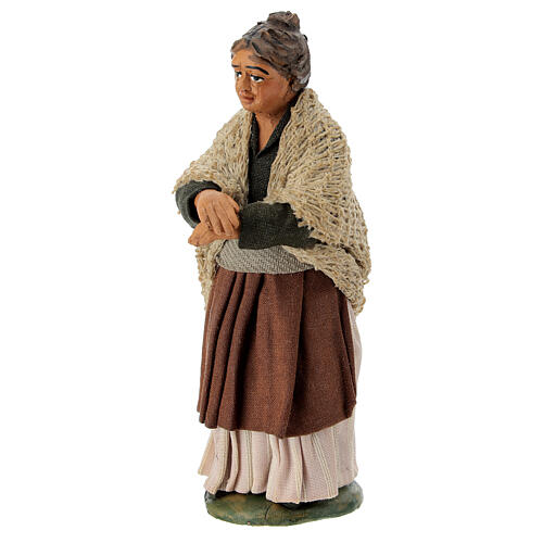 Neapolitan Nativity figurine, woman on the balcony , 10 cm 2